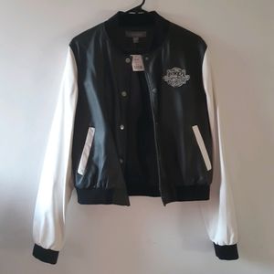 Suzy Shier Faux Leather Biker Jacket